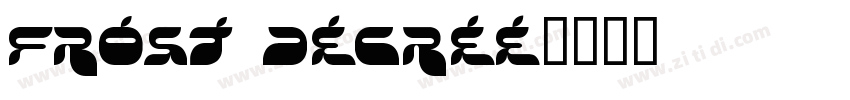 Frost Decree字体转换